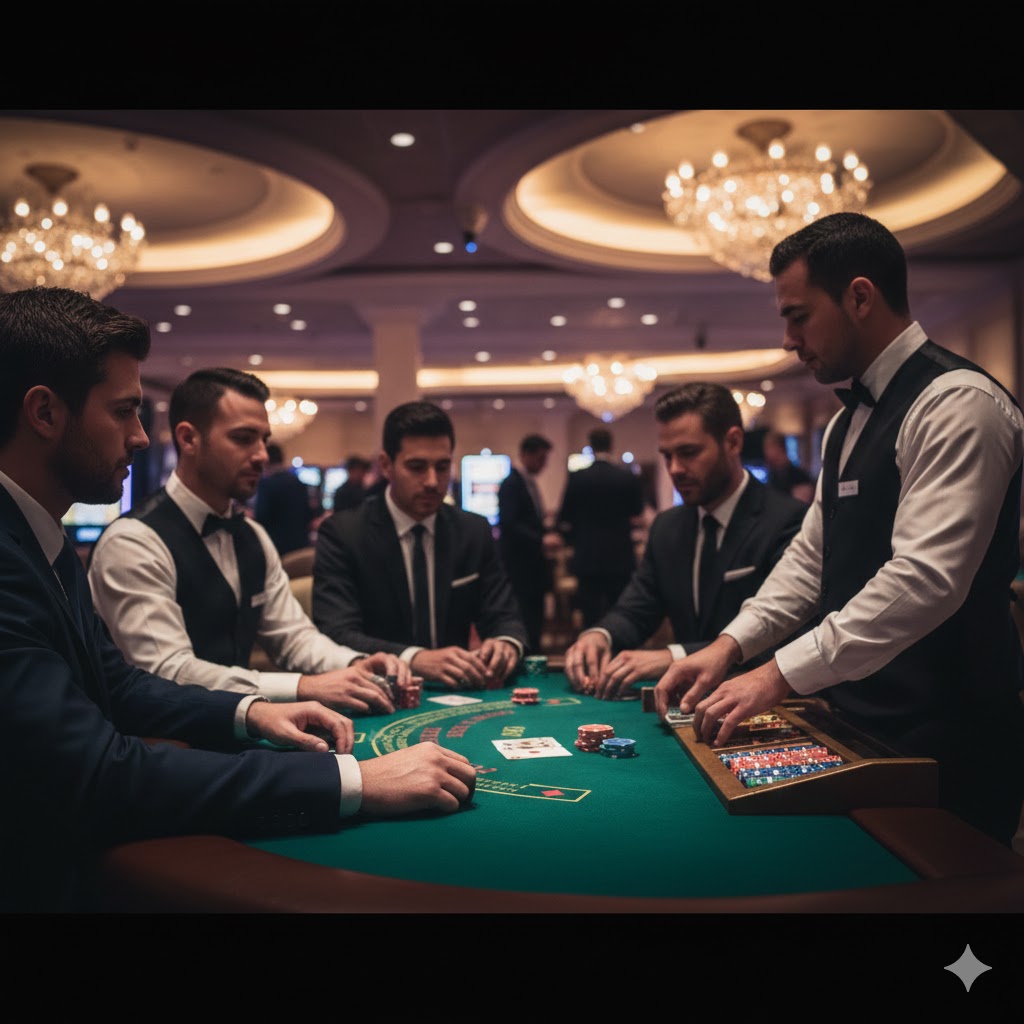 black jack taulukko: pelipöytä kasinolla